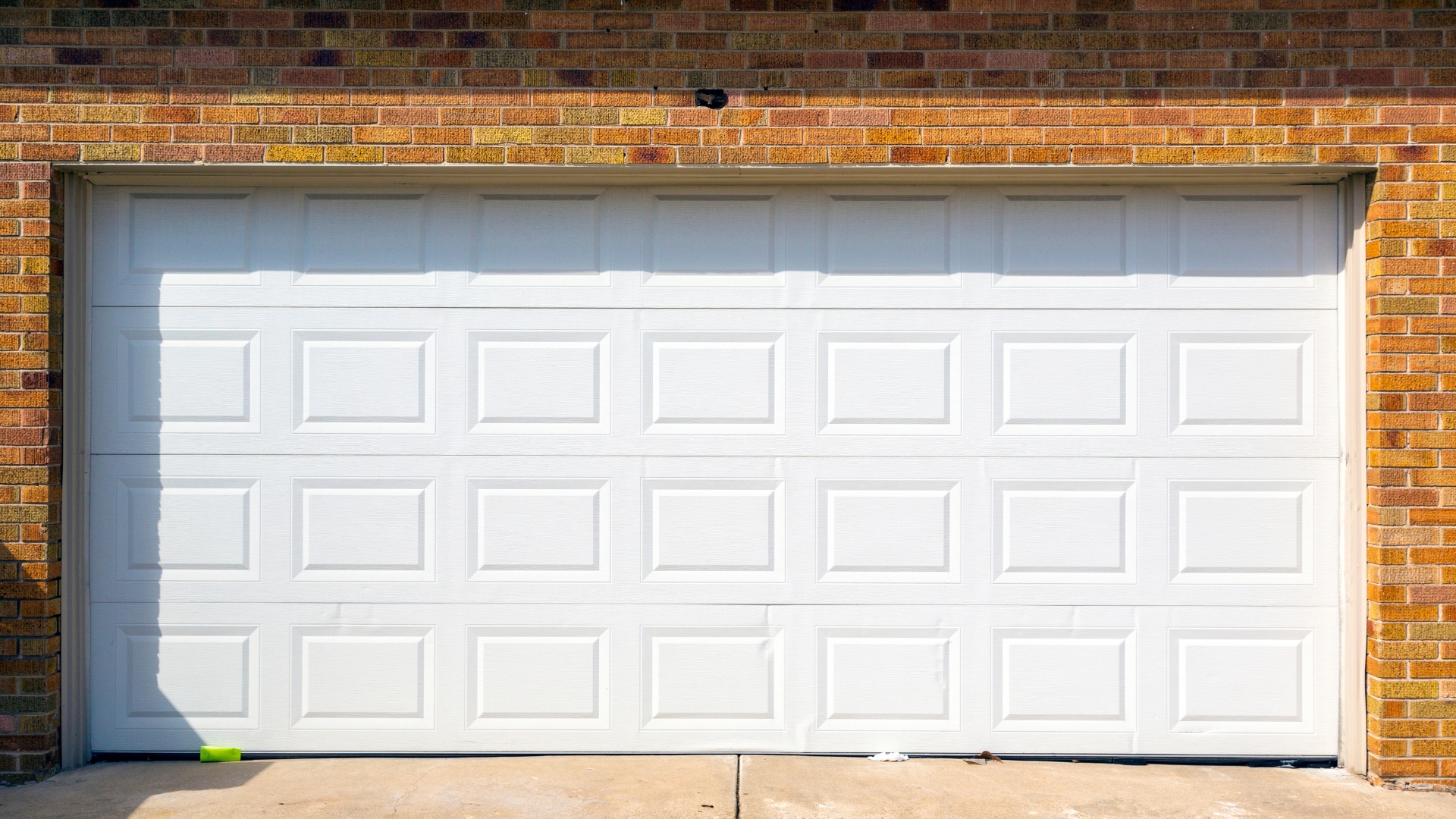 A two-car garage door