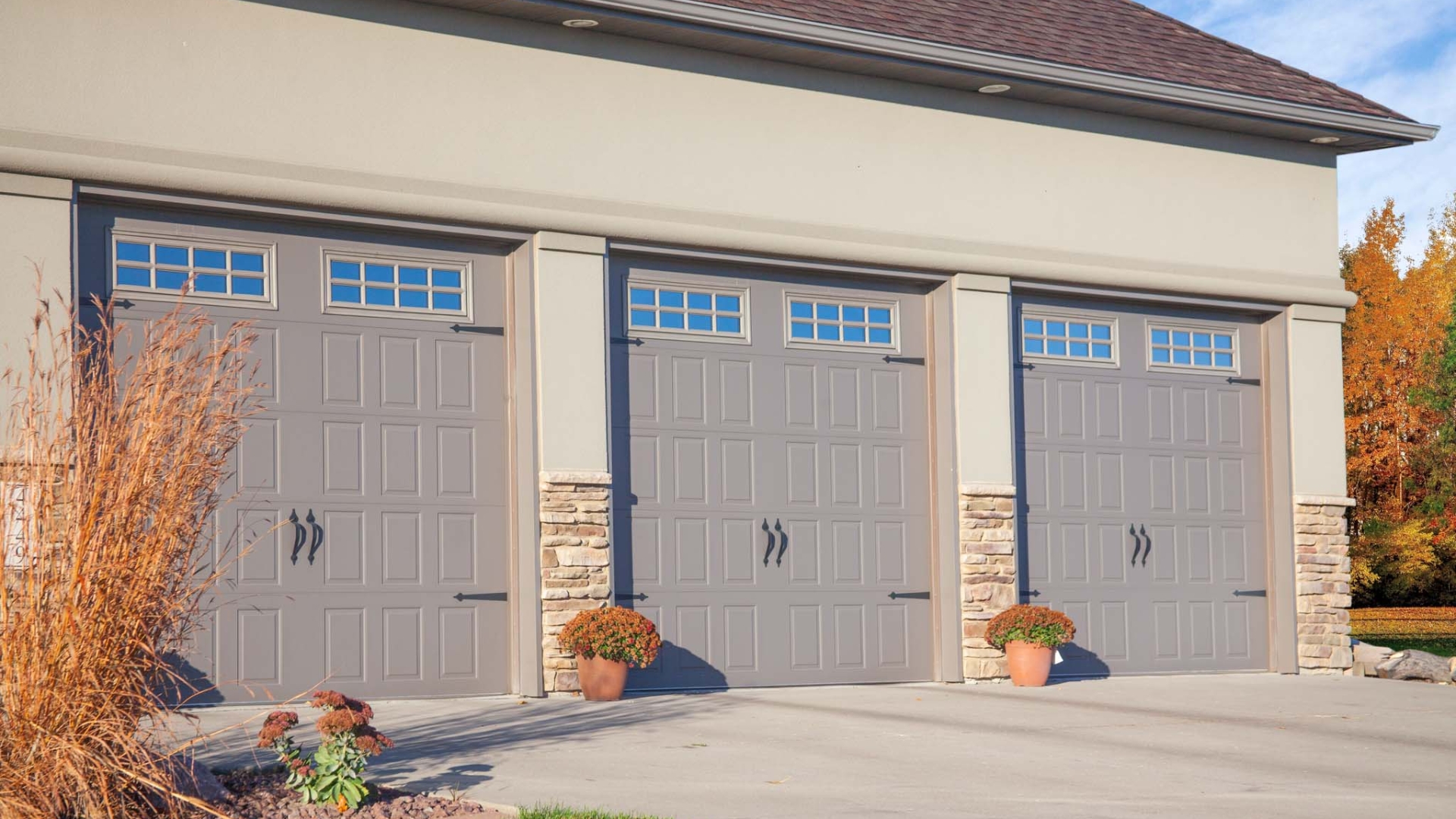 Custom designed garage doors