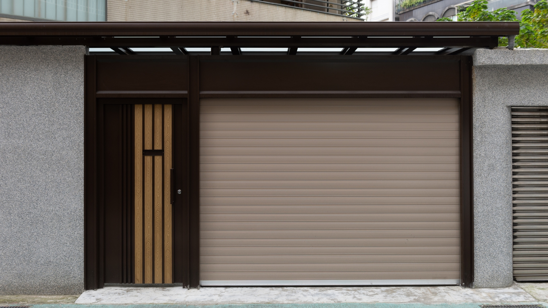 A residential home with insulated roller door