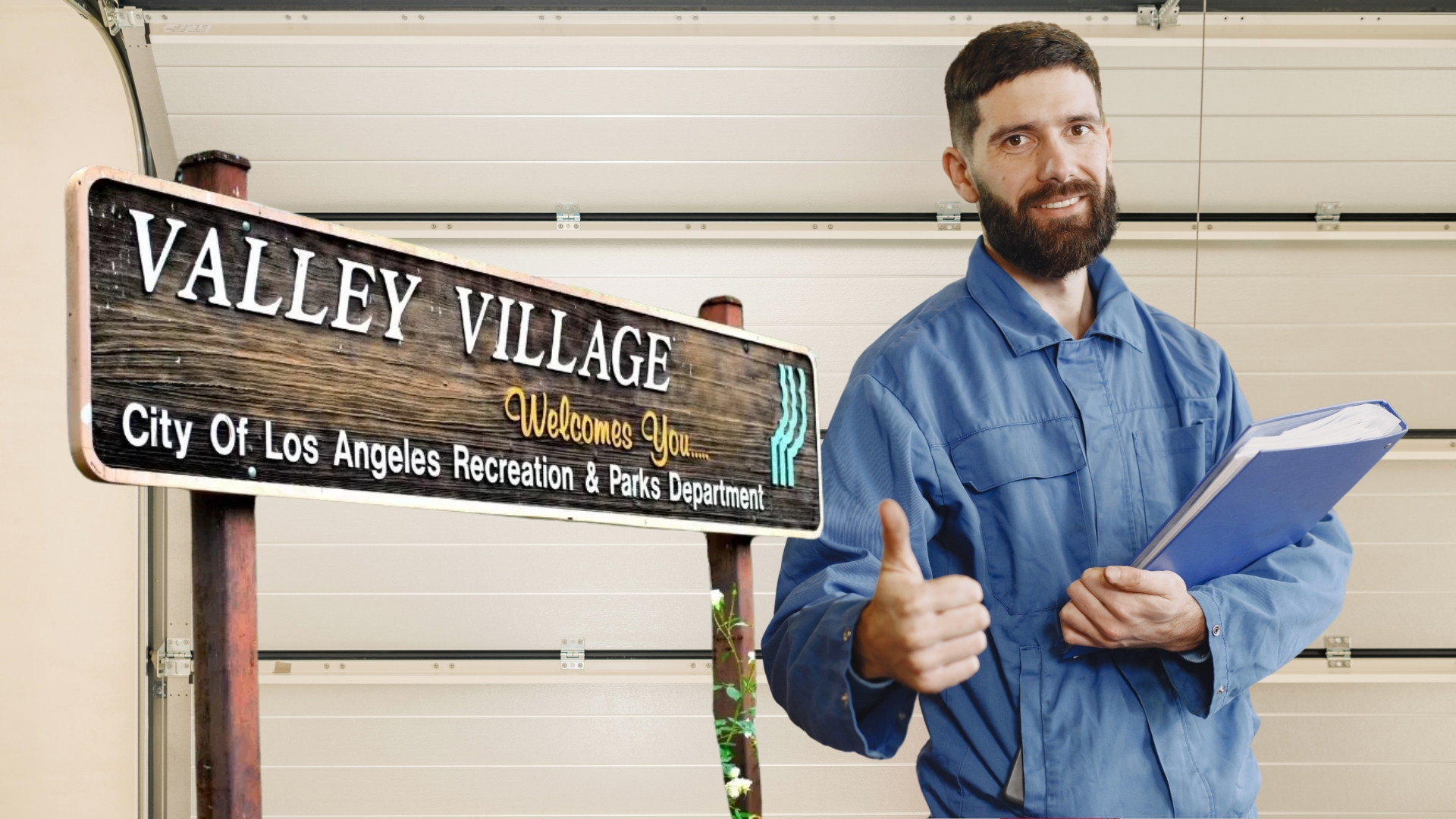 A local garage door repair expert offering service in Valley Village area