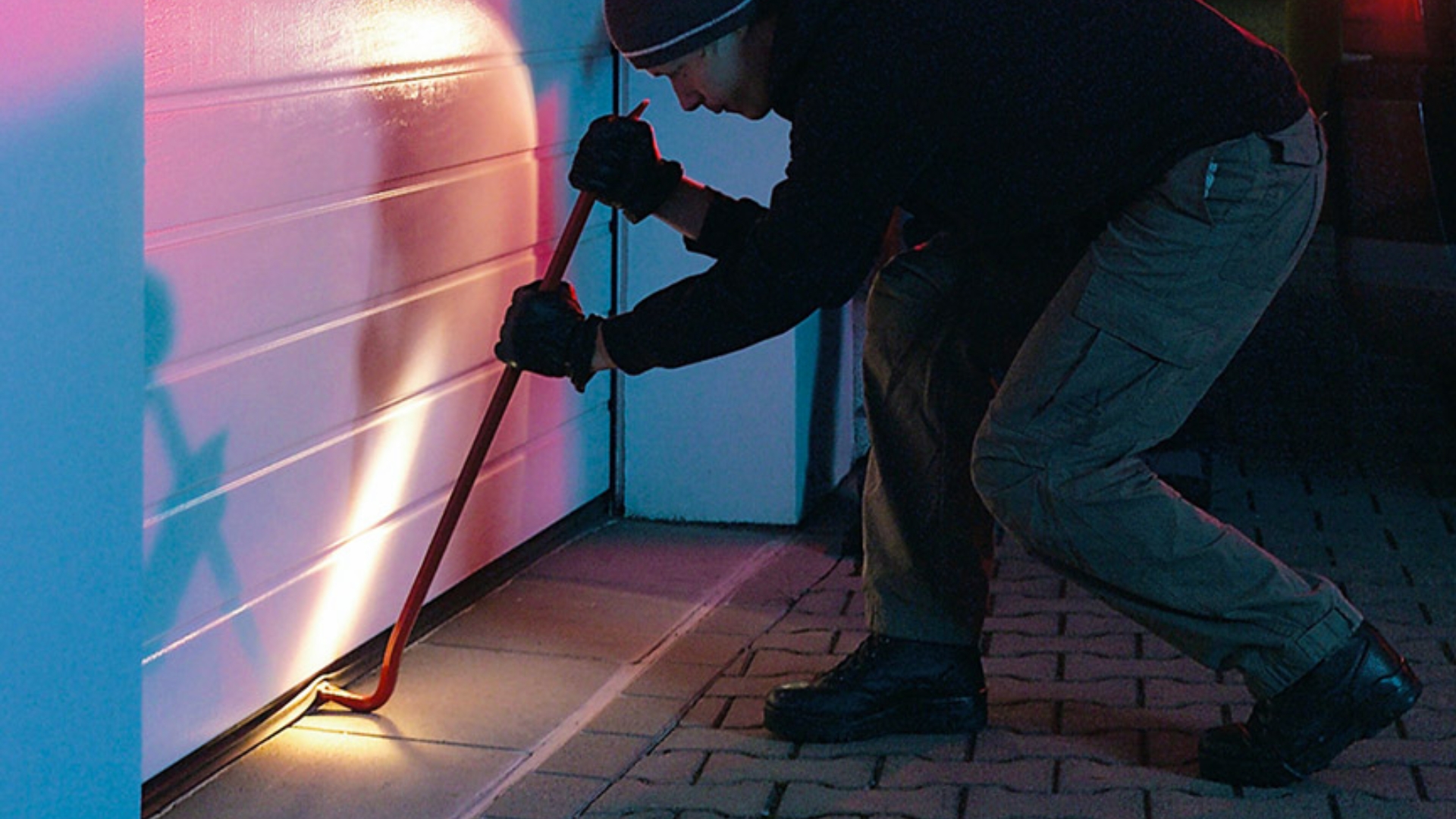 A break-in attempt highlighting the value of strong locks and garage door security tips