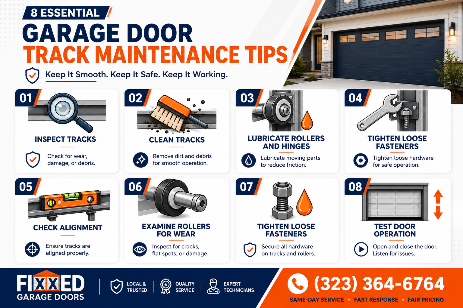 Step-by-step garage door track maintenance guide for smoother and safer garage door operation