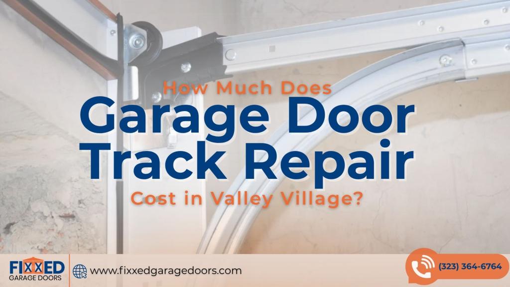 Garage track repair cost guide featuring overhead door rail and track repair components
